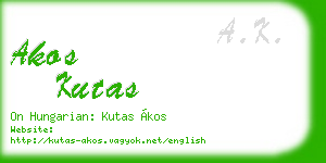 akos kutas business card